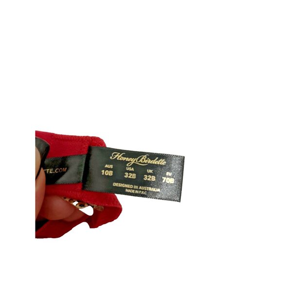 Honey Birdette Red Heart Bra Red - Picture 4 of 4